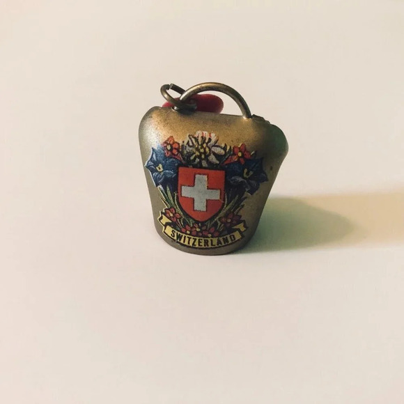 Vintage Miniature Switzerland Cow Bell Souvenir 1 Inch Size - Picture 7 of 13
